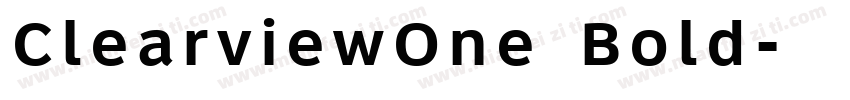 ClearviewOne Bold字体转换
